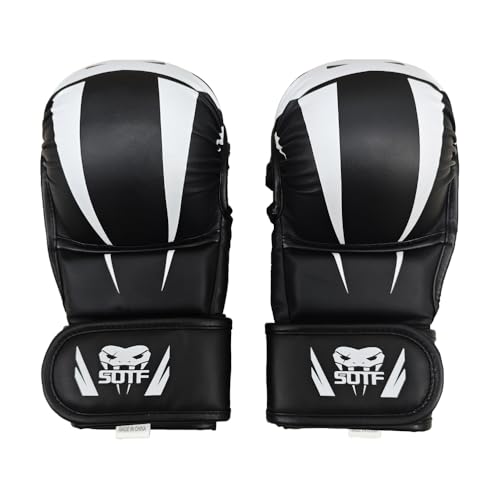 YWChenzy Fighting MMA Sparring Gloves Open Palm Martial Arts Boxing Punching Bag Training Gloves - color: sst12