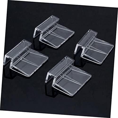 TOYANDONA 10pcs Acrylic Aquarium Support Brackets for Fish Tanks Adjustable Clips for 7-8mm Glass Sturdy Support Racks for Fish Tank Covers