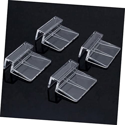 TOYANDONA 10pcs Acrylic Aquarium Support Brackets for Fish Tanks Adjustable Clips for 7-8mm Glass Sturdy Support Racks for Fish Tank Covers