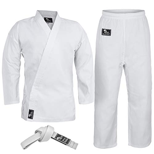 Karate Uniform for Kids & Adults Lightweight Student Karate Gi Martial Arts Uniform with Belt - size: 3 (5'3'' / 130lbs)