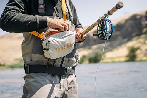 RiverSmith Fly Fishing Pack, Minimalist Hip or Sling Pack, PackOut Bag - color: Gray Cadmium
