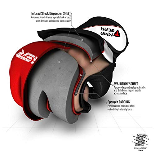 TMA MMA Gloves, Grappling Muay Thai Punching Training Martial Arts Sparring, Fighting Gloves, Kickboxing Gloves, MMA Training - color: Red, size: Small-Medium