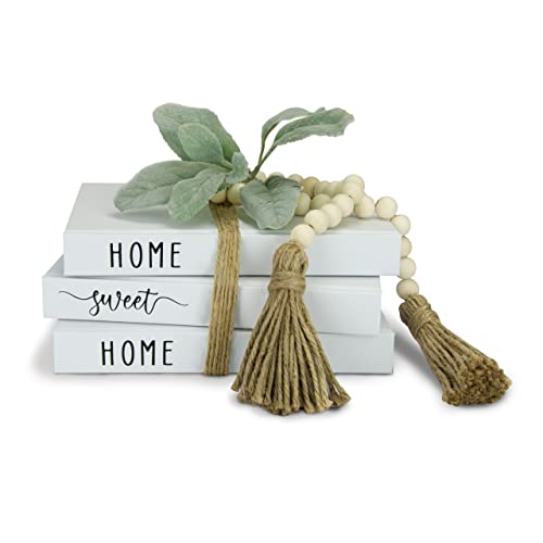 White Decorative Faux Books for Farmhouse & Living Room Decor - Coffee Table & Shelf Accent, Home Sweet Home - color: White - Hardcover