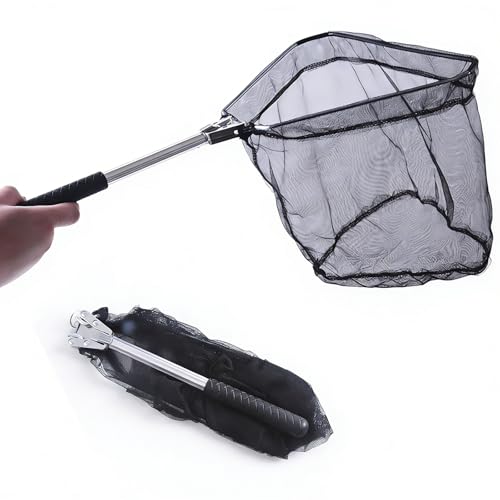 Fishing Net with Handle Fish Net,Extendable Fishing Gear Aquarium Fish Net for Fish Tank