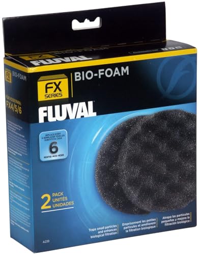 Fluval FX4/FX5/FX6 Bio-Foam, Replacement Aquarium Filter Media, 2-Pack, A239