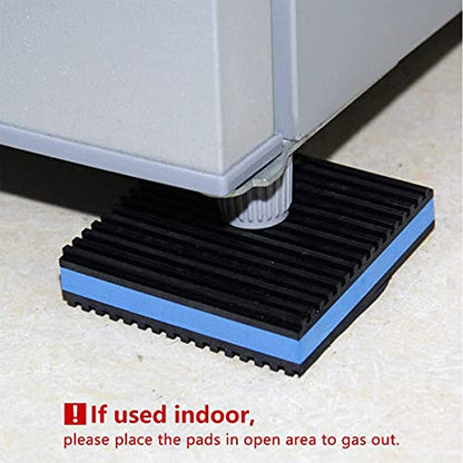 Rubber Anti-Vibration Isolator Pads,Heavy Duty Blue EVA Pad for Air Conditioner,Compressors,HVAC,Treadmills etc(2'' X 2'' x 7/8'') - size: 2'' X 2'' x 7/8''