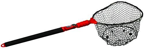 EGO S2 Slider Fishing Net Handle | Adjustable Extension Handle, Minimal Water Drag Design, Ergonomic Foam Grip for Landing Nets - size: 29" - 60" x 17" - 19", style: Lightweight Non-tangle Rubber Mesh