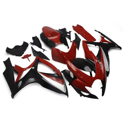 ABS Plastics Fairings Kit Fit for Suzuki 2006 2007 GSXR600 GSXR750 06 07 K6 Injection Mold Bodywork Red Black Body Kits - size: Style 21