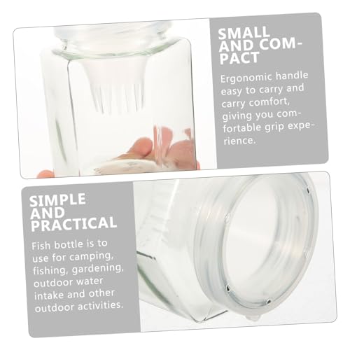 DECHOUS Glass Fish Bottle Portable Catching Fish Shrimp Tool Reusable Winter Outdoor Fishing Container