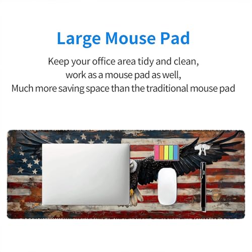 American Flag Gaming Mouse Pad Desk Pad USA Flag XL Mouse Pad Large Mousepad Extended Laptop Keyboard Mat Gaming Desk Pad Mouse Mat Office Computer Keyboard Laptop Home 31.5"x11.8" - color: American Flag_005, size: 11.8" x 31.5"