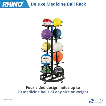 Champion Sports Medicine Ball Storage – Durable Racks & Trees for Organized Gym, Fitness & Sports Storage - style: Deluxe Medicine Ball Tree