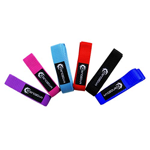 Myosource Kinetic Bands Cheerleading Flexibility Stunt Strap - Improve Stretching and Stunts for Cheer Dance Gymnastics & Physical Therapy – Stocking Stuffers Present for Kids Girls Adults - 12 Colors - color: Black