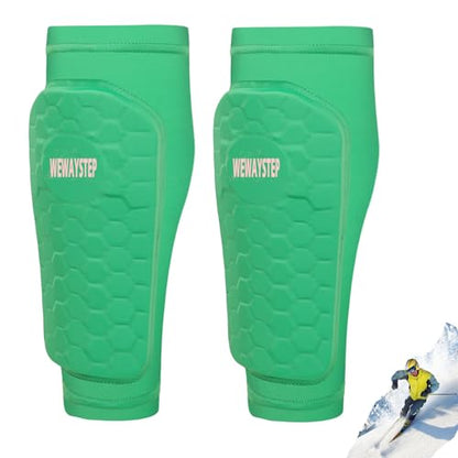 Soccer Shin Guards for Kids Adult, Calf Compression Sleeve - color: Green, size: Small