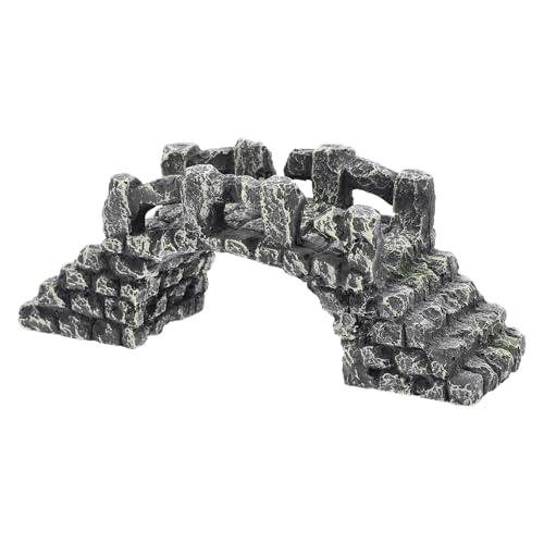 ERINGOGO Mini Resin Aquarium Bridge Model Fish Tank Decor Arch Landscape Ornament for Aquatic Terrariums and Turtle Basking Areas