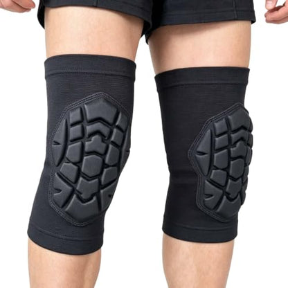 Volleyball Knee Pads for Women & Men Dancers, Flexible Cushion, Black M - size: Medium