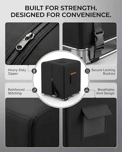 IBC Tote cover 275-330 gallon water tank protection covers zipper 600D heavy waterproof sunscreen material 1000L outdoor garden water tank cover (330 gallon Black)