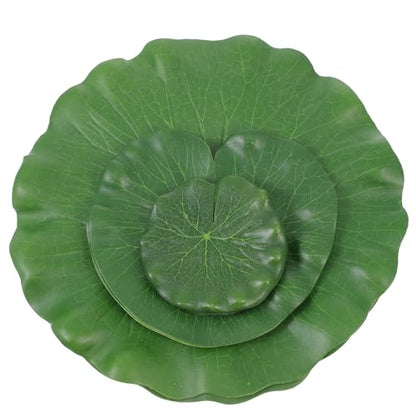 10pcs Artificial Lotus Leaves Aquarium Floating Decor, Realistic 10cm-28cm Simulation Water Pond Plant for Fish Tank and Home Garden Display