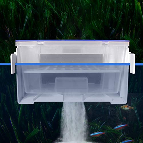 balacoo Fish Tank Waterfall Box Compact Filtration System for Clean Turtle Habitat Easy to Install Aquarium Accessory