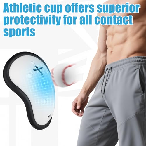 Athletic Cup Support Football Baseball Cup Protective Supporter Sports Protection for Rugby Comfort Fit MMA Lightweight with Cross Design - size: Large