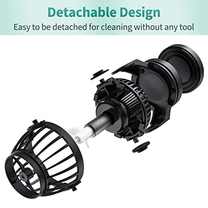 Uniclife 2100 GPH Aquarium Wave Maker for 60-120 Gallon Fish Tanks Adjustable Circulation Pump with Controller and Magnet Mount for Marine Freshwater Aquarium Circulation Pond - size: 60-120 Gallon