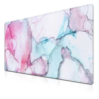 Big Mouse Pad - Colorful Gaming Mousepad, Non-Slip Rubber Base, Waterproof with Stitched Edges, 35.4" X 15.7" for Game Office - color: Abstract Illustration