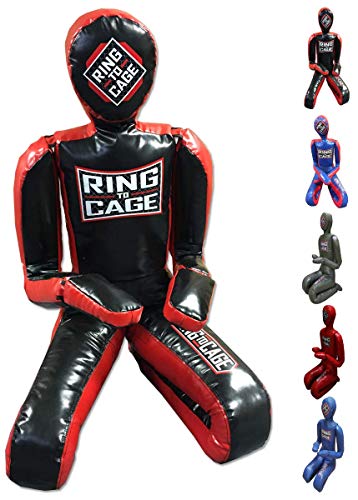 Youth or Adult Deluxe MMA Grappling Jiu Jitsu Ground & Pound Dummy 3.0 - color: Adult-Black/Red