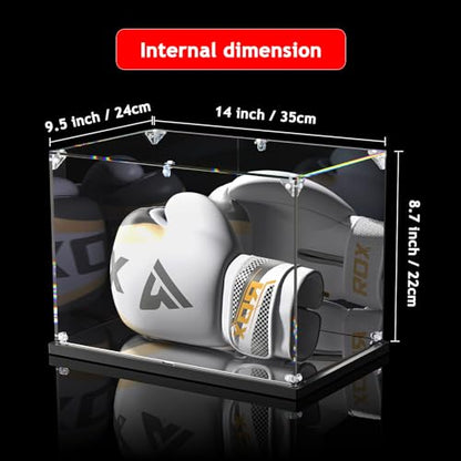 KOLIPI Acrylic Boxing Glove Display Case 14x9.5x8.7 in - size: 14x9.5x8.7 inches