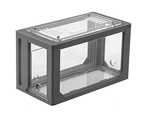 Anthouse.ES - 3D Aquarium-Style Natural Ant Farm - Sand Ant Farm - Complete Kit with Sand and Accessories - Starter Model 20x10x10 cm - Grey Color