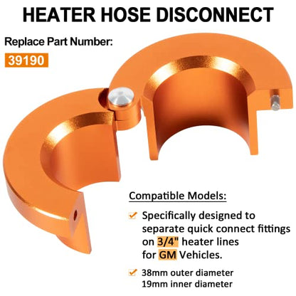 39190 Heater Hose Quick Disconnect Tool for GM 3/4'' Heater Line Replacement (39190) - style: 39190