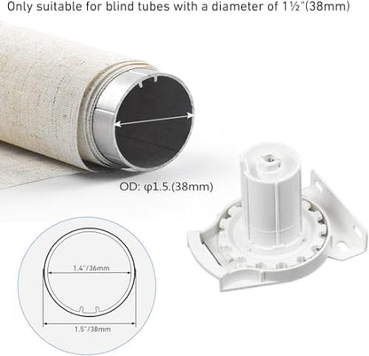 Roll Ease R-Series Roller Shade Bracket Kit with R16 Clutch + RB560 Brackets + End Plug (White) for 1-1/2"(38mm) Tube - style: R16 + RB560 Kit for (1-1/2")