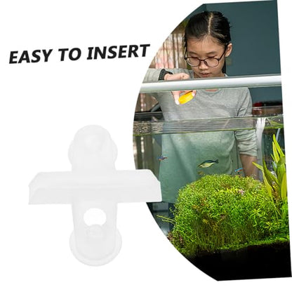 20pcs Aquarium Divider Clips Fish Tank Cup Clips for Separating Boards Easy Installation Antislip Design Material for Securing Aquatic Plants and Decorations