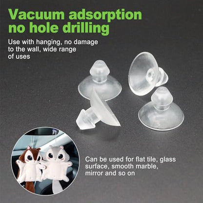 20 Pack 18mm/0.7" Transparent Anti-Collision Suction Cups for Glass Table Tops, Furniture, Desk, Without Hooks