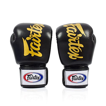 Fairtex BGV19 Deluxe Tight-Fit Gloves - color: Black, size: 10 oz