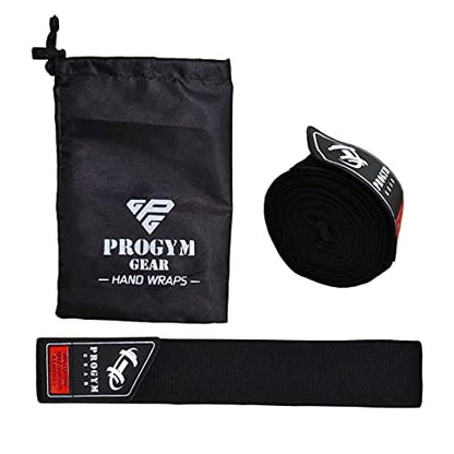 Boxing Hand Wraps Advance Inner Gloves for Punching Elasticated Bandages Under Mitts Great Protection Boxing Wrap for MMA, Muay Thai, Kickboxing, Martial Arts & Combat Sports - color: Black
