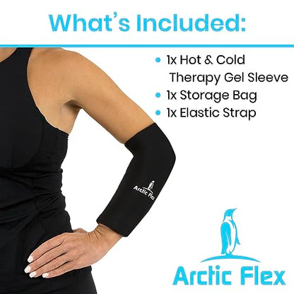 Arctic Flex Ice Sleeve for Knee, Elbow, Arm - Hot & Cold Freeze Pack Wrap - size: X-Large
