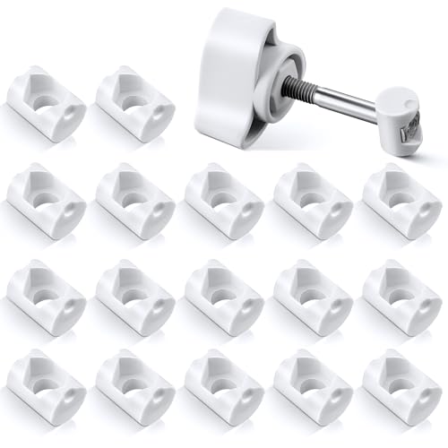18 Pack Lid Fastener Barrel Nut Compatible with Fluval FX6 FX5 FX4 FX2 Canister Filter, Aquarium Filter Lid Fastener Replacement Part, Lock Nut Clamp Accessories (Barrels Only)(White) - color: White
