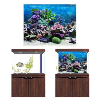 Zerodis PVC Adhesive Aquarium Fish Background Poster,Landscape Wallpaper Painting Sticker Underwater Decor(76 * 46cm)