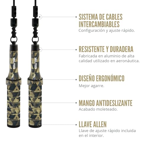 Velites Earth 2.0 Official CrossFit Games Jump Rope, Double Unders - color: Kamo