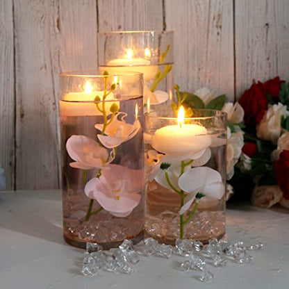 24 PCS White Orchids Artificial Flowers, Mini Cream Floating Flowers Filler Vase Fillers for Floating Candles Wedding Centerpiece Table Party Home Restaurant Decoration - size: 24 PCS Artificial Mini Orchids