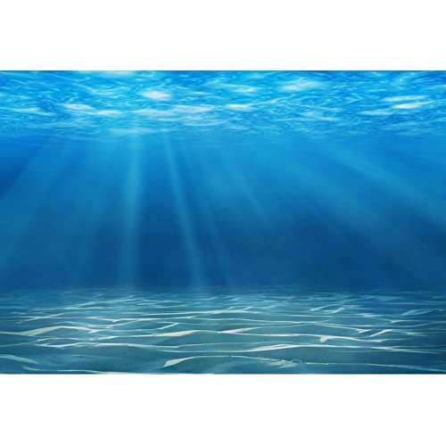 Underwater World Background 13x8ft Photography Background Undersea Sunlight Deep Blue Water Sun Ray Backdrop Seabed Children Birthday Home Decoration Party Kid Boy Newborn Photo Studio Props