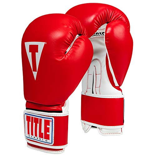 Title Classic Pro Style Training Gloves 3.0 - Boxing Gloves, Boxing Training Gloves, MMA Gloves, Oz Training Gloves, Kickboxing Gloves, Punching Bag Gloves, Sparring Gloves - color: Red/White, size: 12 oz