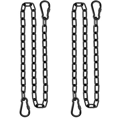 59 Inch Adjustable Hanging Chain with 4 Clasps, Welded Steel Chain with Corrosion-Resistant Coating, 660 LBS Load Heavy Duty Suspension Chain for Swing, Boxing Bag, Sunshade Sail, Indoor Outdoor Use - size: 59inch
