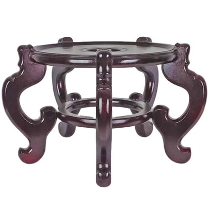 Oriental Rosewood Fish Bowl Stand (7.5" W X 5" H)