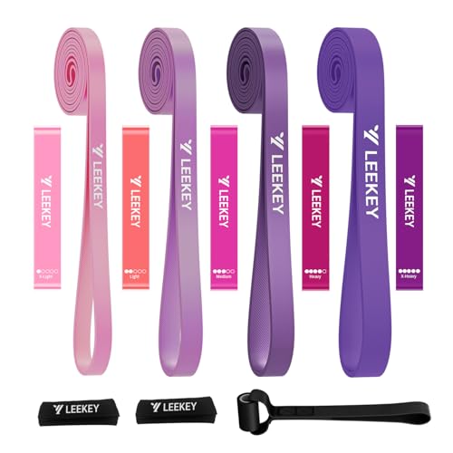 Resistance Bands for Pull Up Assist, Stretch Bands & Exercise Workout Set - color: 15-125LBS PURPLE+Mini Bands