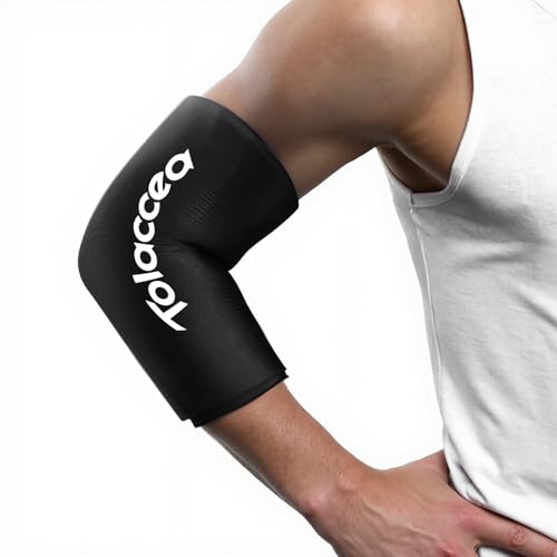 Elbow and Knee Ice Pack - Cold Ice Sleeve with Reusable Gel & Cold Therapy Compression for Knee, Shin Splints, Calf Strain, Flexible Ice Pack forTennis Elbow, Tendinitis(Small (Pack of 1), Black) | Leak-Resistant Stitching, Soft Flexible Gel, Hot & Cold T