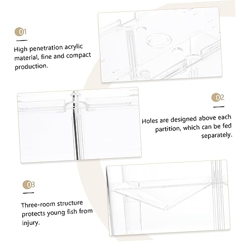 UPKOCH Fish Breeding Isolation Box Hatching Tank for Aggressive Injured Fish Shrimp Transparent Cover for Protection Material for Aquarium Use