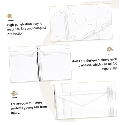 UPKOCH Fish Breeding Isolation Box Hatching Tank for Aggressive Injured Fish Shrimp Transparent Cover for Protection Material for Aquarium Use