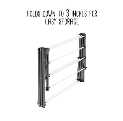 Honey-Can-Do 6-Tier Collapsible Steel Clothes Drying Rack, 24 ft, White - color: White / Siver, size: 29" W