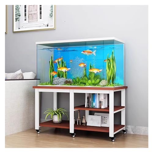 Rolling Reptile & Fish Tank Stand with Wheels - Sturdy 10-30 Gallon Floor-Standing Rack for Home & Office Storage, Versatile Shelf Organizer for Aquatic & Reptile Habitats