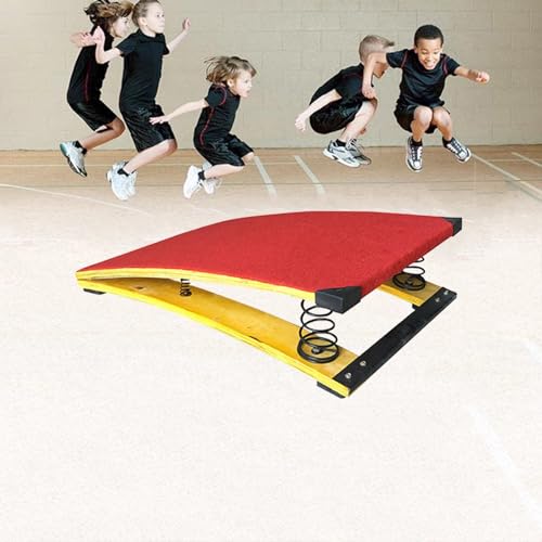 Gymnastics Springboard, Vault Training Springboard for Kids with Rubber Anti-Slip Mat Base, for Gymnastics Training, Home, Pool and Outdoor Exercise - size: 4 Springs-31.5"L x 19.7"W